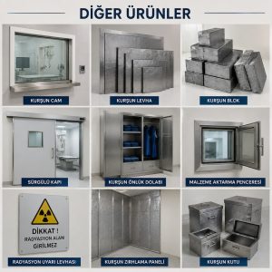 Diğer radyasyon zırhlama ürünleri ve koruyucu ekipmanlar