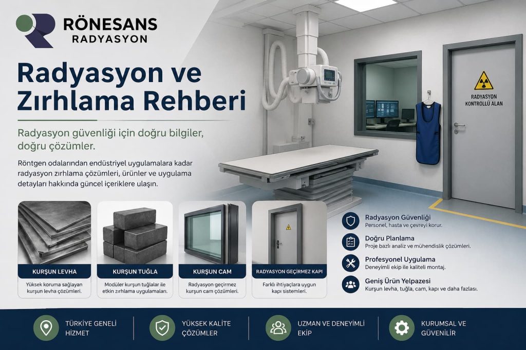 Radyasyon zırhlama uygulaması ve kurşun levha, kurşun tuğla, kurşun cam ile radyasyon geçirmez kapı çözümleri
