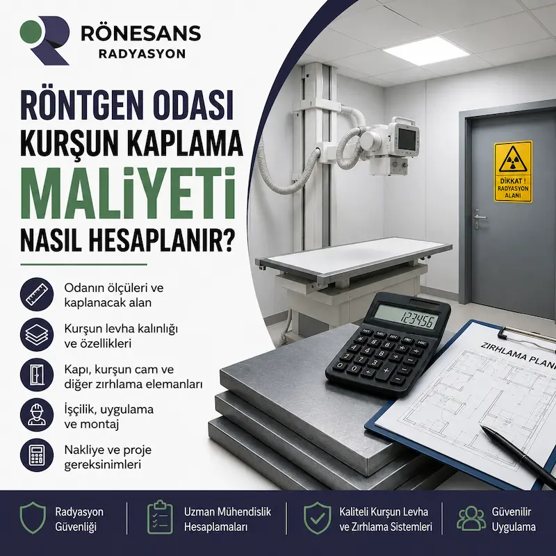 Röntgen odası kurşun kaplama maliyeti hesaplama