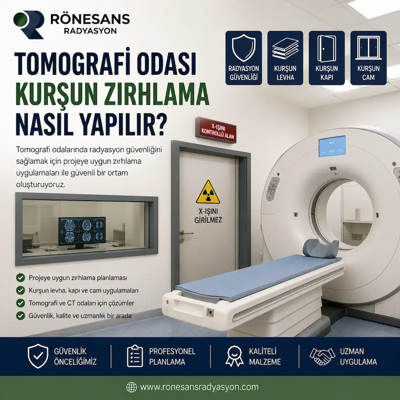 Tomografi odası kurşun zırhlama ve radyasyon koruması